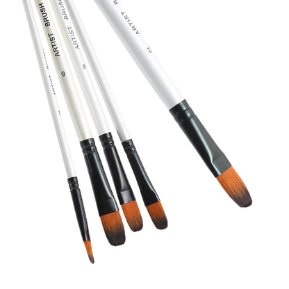 BOMEIJIA Paint Brushes Set Round Flat Angle Filbert Arylic Watercolor Oil Gouache Brush