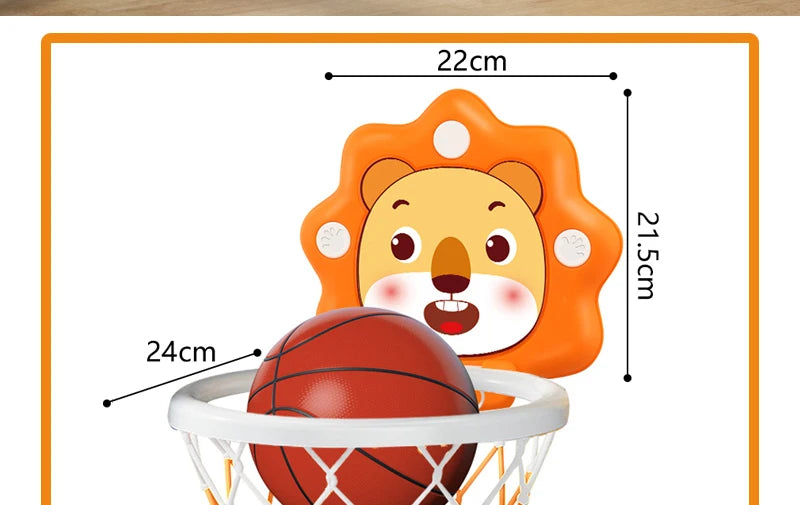 Kids Basketball Hoop with Inflatable Ball Wall Mount Indoor Outdoor Sport Toy Suction Cup Stand Portable Game Fun Play Boys Gift
