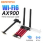 WiFi 6 Network Card PCIe X1 Dual-Band Wireless 2.4G/5GHz 5.4 Wi-Fi6 Bluetooth High Speed Antennas for Windows 10/11 Desktop PC
