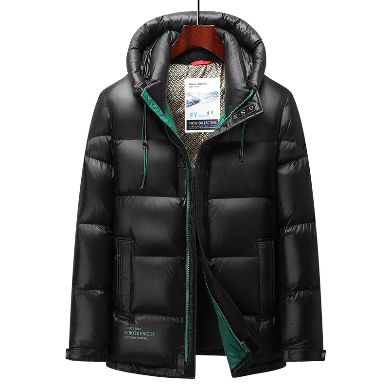 2023 New Gloss Down Jacket Men Plush Winter Warm Jackets Men Windproof light Down Jacket Men 90% Duck Down Coat Male