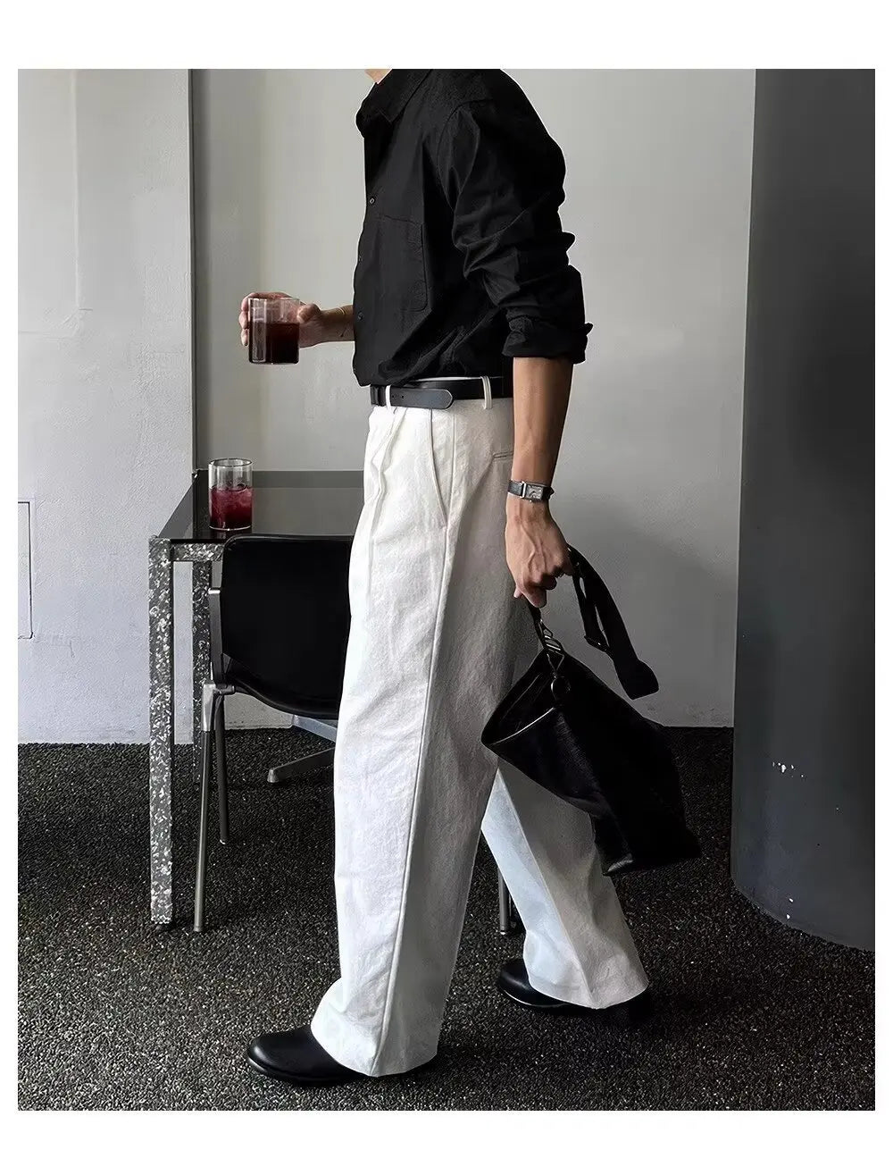 Men's Cotton Linen Shirt Wrinkle Free Casual Breathable Long Sleeve Shirt for Men Sun Protection Comfortable Boho Style Shirt