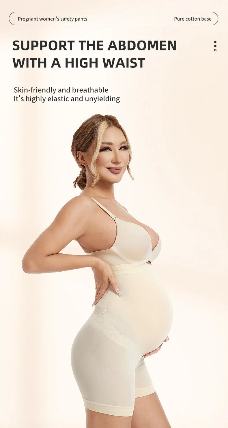 High Waist Seamless Maternity Pants Pregnant Women Comfortable Safety Panties Knickers Ladies Pregnancy Short Leggings Underwear
