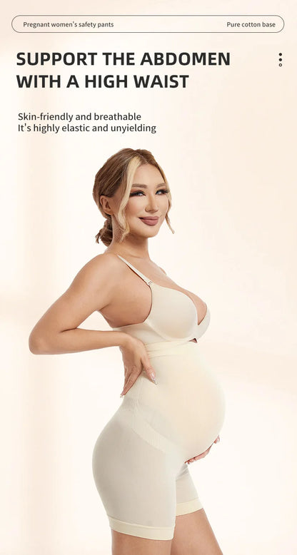 High Waist Seamless Maternity Pants Pregnant Women Comfortable Safety Panties Knickers Ladies Pregnancy Short Leggings Underwear
