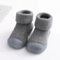 Baby Winter Booties Non-Slip Soft Sole Shoes with Cotton Socks Warm Fleece-Lined Infant First Walkers for Boys Girls 0-4T
