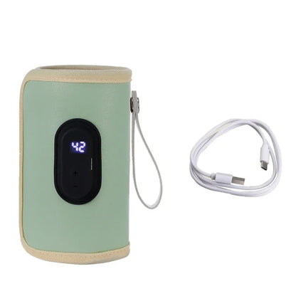 Portable Digital Display Baby Bottle Warmer USB Car Travel Nursing Milk Heater Outdoor Universal Temperature Control Accessories