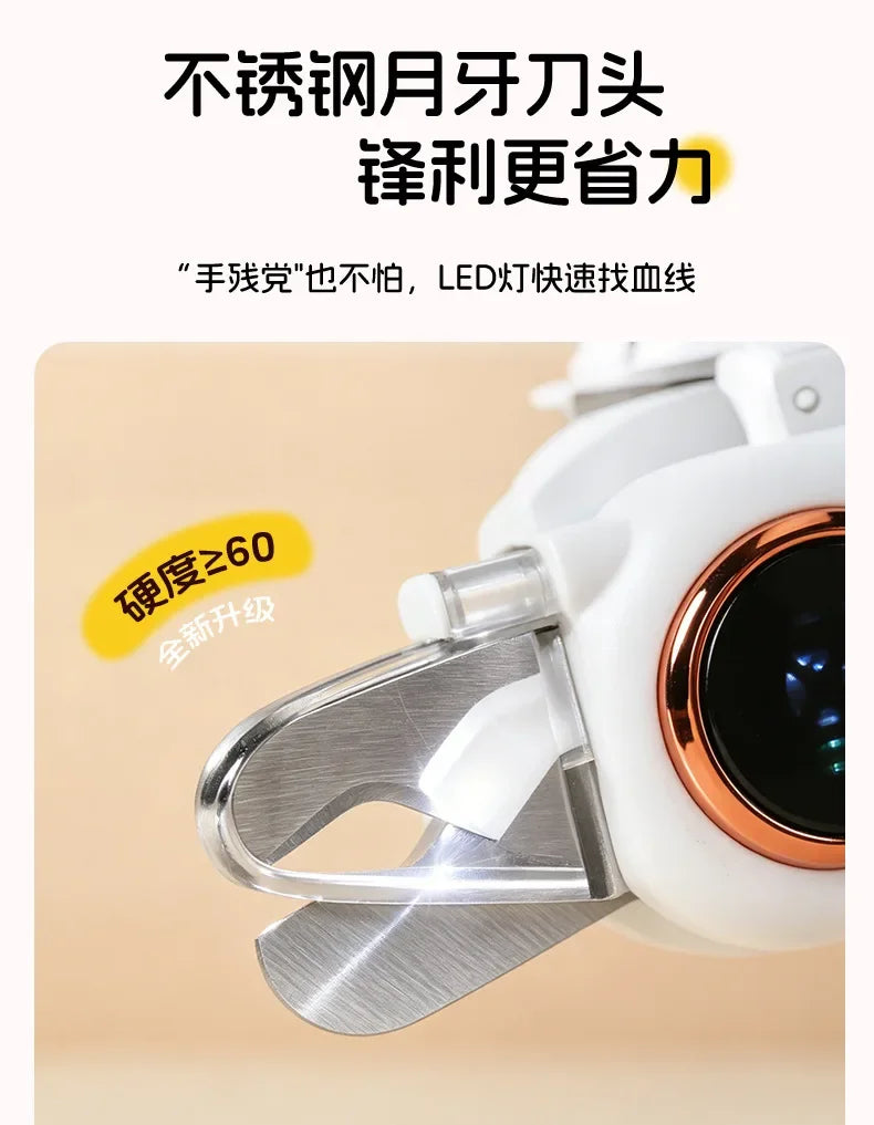 Electric Pet Nail Grinder Low Noise Rechargeable Pet Nail Trimmer Painless Paws Grooming Smoother Nail File Clipper