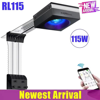 PopBloom WiFi Aquarium LED Light RL90/RL115, Professional Reef Aquarium Lamp Full Spectrum for Reef Coral SPS/LPS Fish Tank