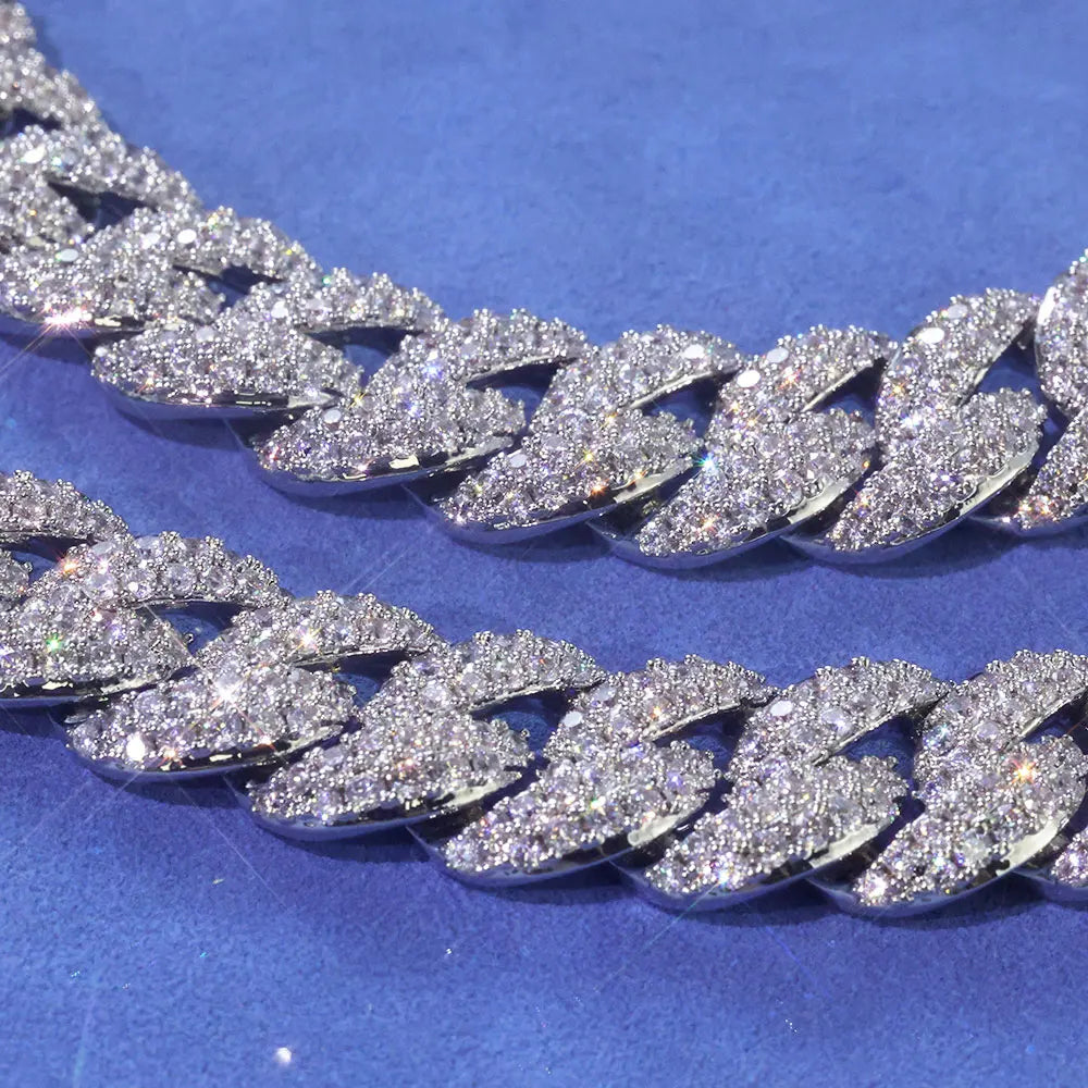 ESKEEM 2/3/4/6Row Full Diamond Bubble Cuban Bracelet 10/13/18/20/22MM CZ Stone Iced Out Hip Hop Jewelry Cuban Bracelet Women Men
