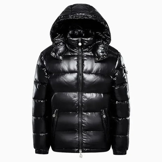 Fashion Shiny Stand Up Waterproof Hombre Buffer Bubble Thick Jackets Coat Casual Male Parkas Quilted Padded Shiny Parkas Men