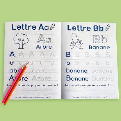 32 Pages French Alphabet Tracing & Writing Practice Book Uppercase & Lowercase French Letters Early Language Learning Workbook