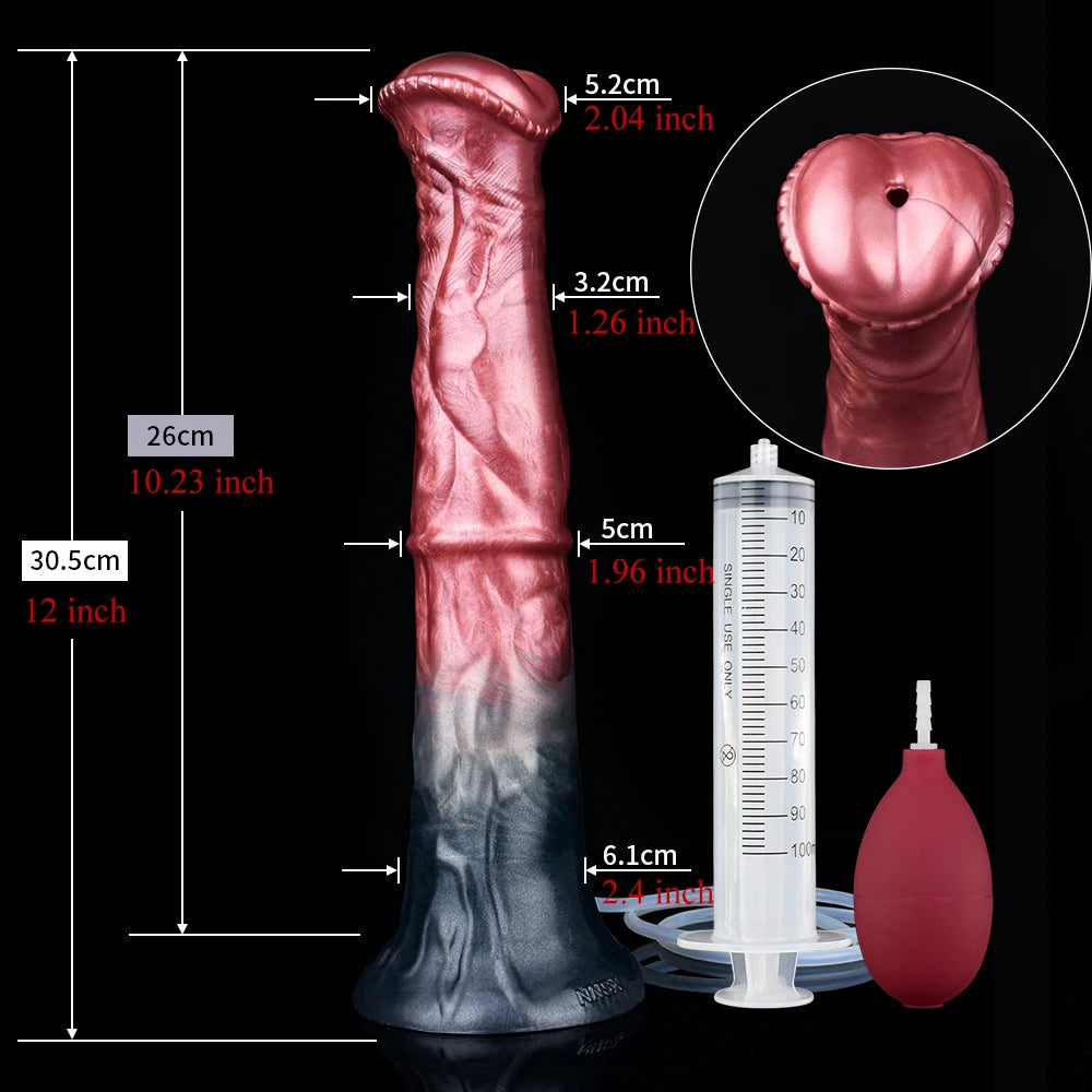 NNSX Horse Squirting Anal Plug Dildo Ejaculation Penis with Strong Sucker G-spot Stimulation Silicone Erotic Sex Toys For Woman