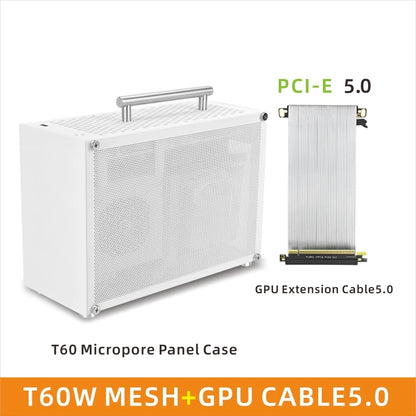 METALFISH T60 Mini ITX Black Case 9L Gaming Computer Chassis Compact transparent PC Support SFX PSU/300mm GPU