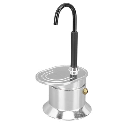 50ML Single Tube Moka Pot Cup Aluminum Alloy Spout Stovetop Italian Coffee Maker for Outdoor Parties Travel Kitchen Accessories