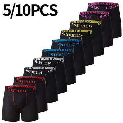 4/5/10 Fashion Four Seasons Men's Long Casual Daily Youth Sports Shorts Comfortable Breathable Sweat Absorbing Elastic Shorts