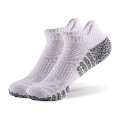 3 Pairs Thickened Towel Bottom Running Mesh Boat Non-Slip Breathable Sports Low Cut Men's Women's Socks