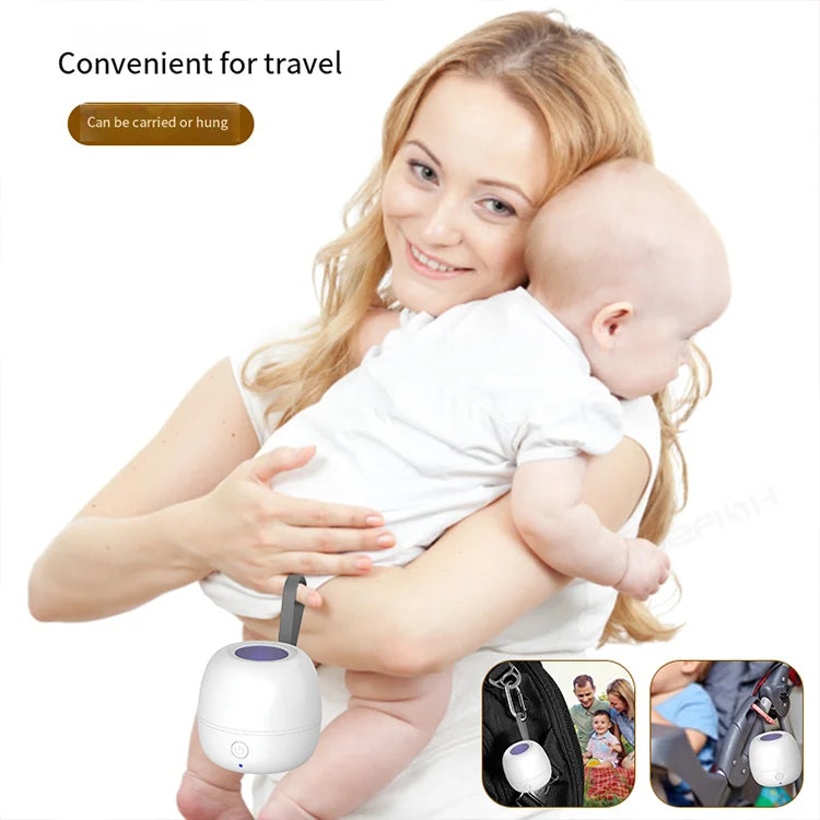 HOMEFISH Portable Pacifier Disinfection Box Travel Rechargeable Pacifier Disinfection Box Cleans Within 180 Seconds