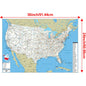 English Map USA Map Road Map Canvas Painting Living Room Home Decoration Children School Supplies