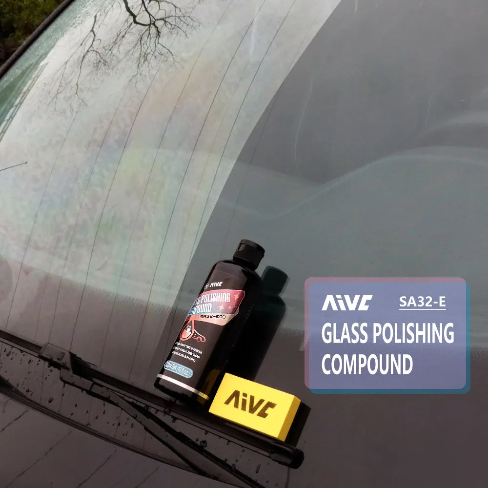 Glass Film Remover Car Glass Polishing Compound Windshield Cleaner Film Coating Oil Paste Film Emoval Cream Stains Auto Detail