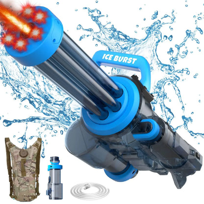 2024 Strongest Gatling Electric Water Gun Toy With Light Shooting Water Gun Summer Beach Pool Toys for Boy Adult Children Gifts