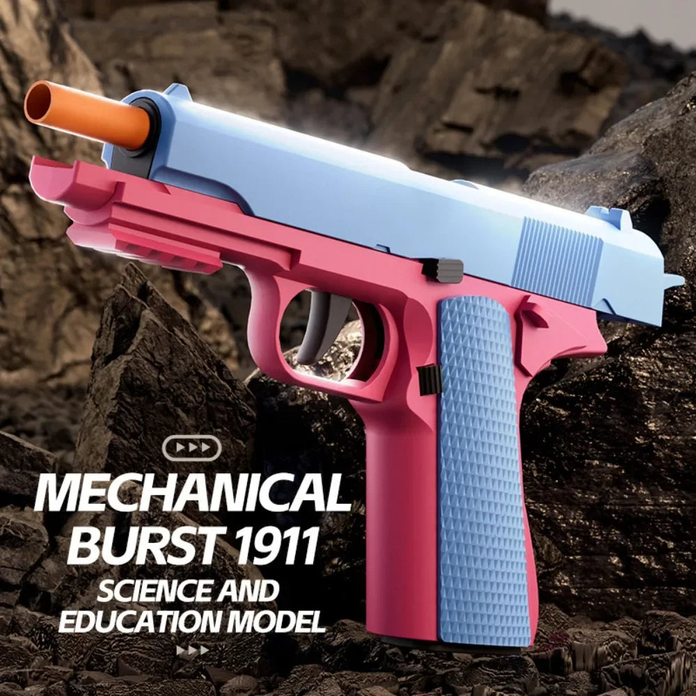 Children Manually Loaded Launcher Shell Soft Bullet Gun Toy Outdoor CS Shooting Game Christmas Gift for Boy