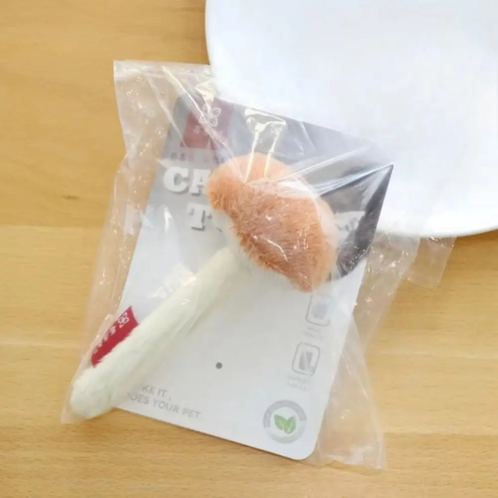 New Simulated Cat Chew Bite-resistant Soft Interactive Cat Non-toxic Mushrooms Shape Teaser Stick Interactive Play