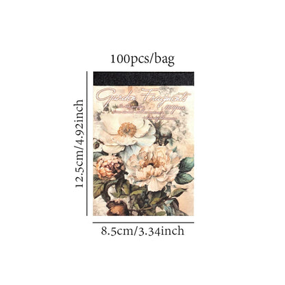 Mr. Paper 4 styles 100pcs/pack garden whisper series material book DIY handbook bottoming paper decoration