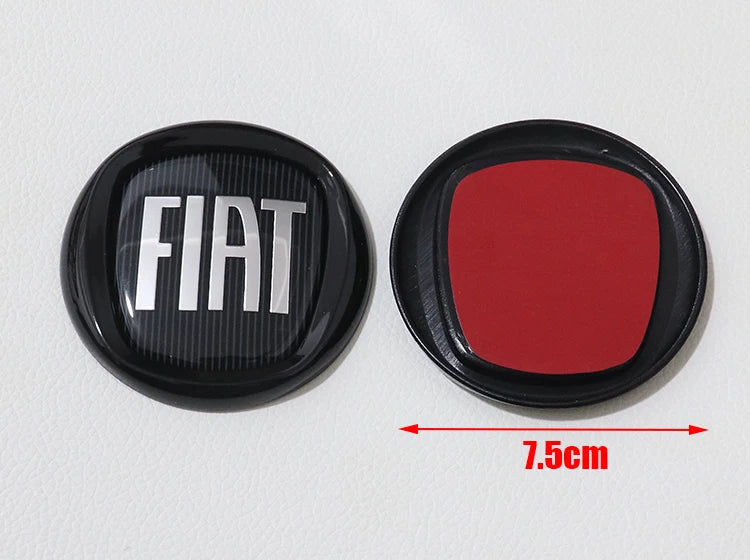 1pcs 3D 9.7cm 8.5cm 7.5cm ABS Car Front Logo Front Grill Rear Bumper Tail Door Trunk Emblem Sticker Styling Accessories For FIAT