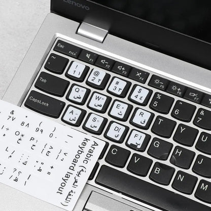 Non-slip Arabic Deutsch Spanish Keyboard Stickers Russian Letter Alphabet Layout English Wear-resistant Keyboard Covers
