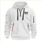 Fashion autumn and winter men's brand clothing multi-zipper design printed hoodie casual sweatshirt loose hooded jumper