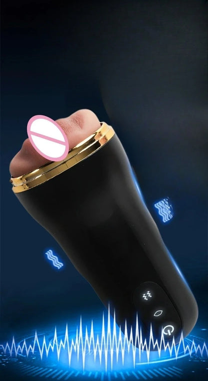 Mens Automatic Masturbation Cup 3D Realistic Vaginal Penis Pump Trainer Pocket Pussy Blowjob Dicks Stimulator Adult Men Sex Toys