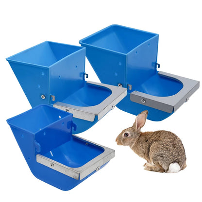 Rabbit Feed Box Hopper Rabbit Cage Rabbit Animal Anti Pickling Feed Trough Rabbits Feeders Food Box Farm Garden Convenient 1PC