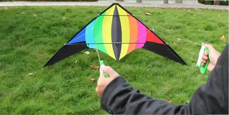 Outdoor Fun Sports 2.2m Power Dual Line Stunt Kite  With Handle And String Good  Flying
