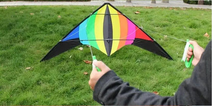 Outdoor Fun Sports 2.2m Power Dual Line Stunt Kite  With Handle And String Good  Flying