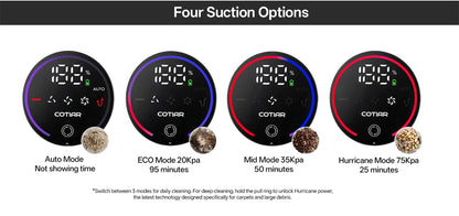 COTIAR V30 PRO 75kPa 800W Cordless Vacuum Cleaner Strong Suction 95 Mins Runtime Handheld Home Appliance Portable Removable Battery