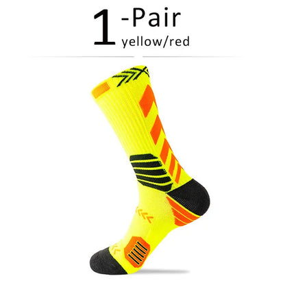 Elite Sport Cycling Basketball Socks Compression Running Man Black Trend Breathable Long Hiking Damping Athletic Professional