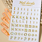 3D Glittery Gothic Letter Design Nail Art Stickers Uppercase Alphabet Letters Artistic Designs DIY Nail Art Decals Decoration #1