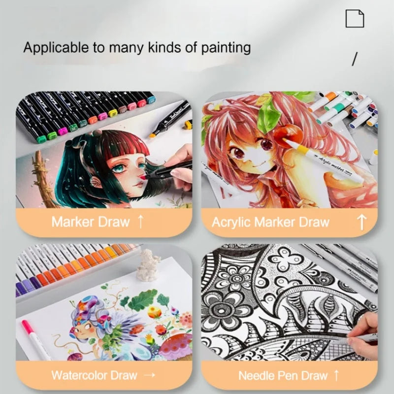 A5/A4 Artist Drawing Paper 120gsm 20/50Pcs Marker Pen Paper Opaque Color for Cartoon Animation Painting Art Students Supplies