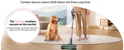 Cordless Vacuum Cleaner, 55Kpa/500W/45min 10 in 1 Powerful Stick Vacuum Cleaner for Home Pet Hair/Hard Floor/Carpet