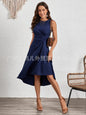 New Women's Dress Slim Sleeveless A-line Skirt Elegant Simple Office Red Korean Midi Skirt for Female