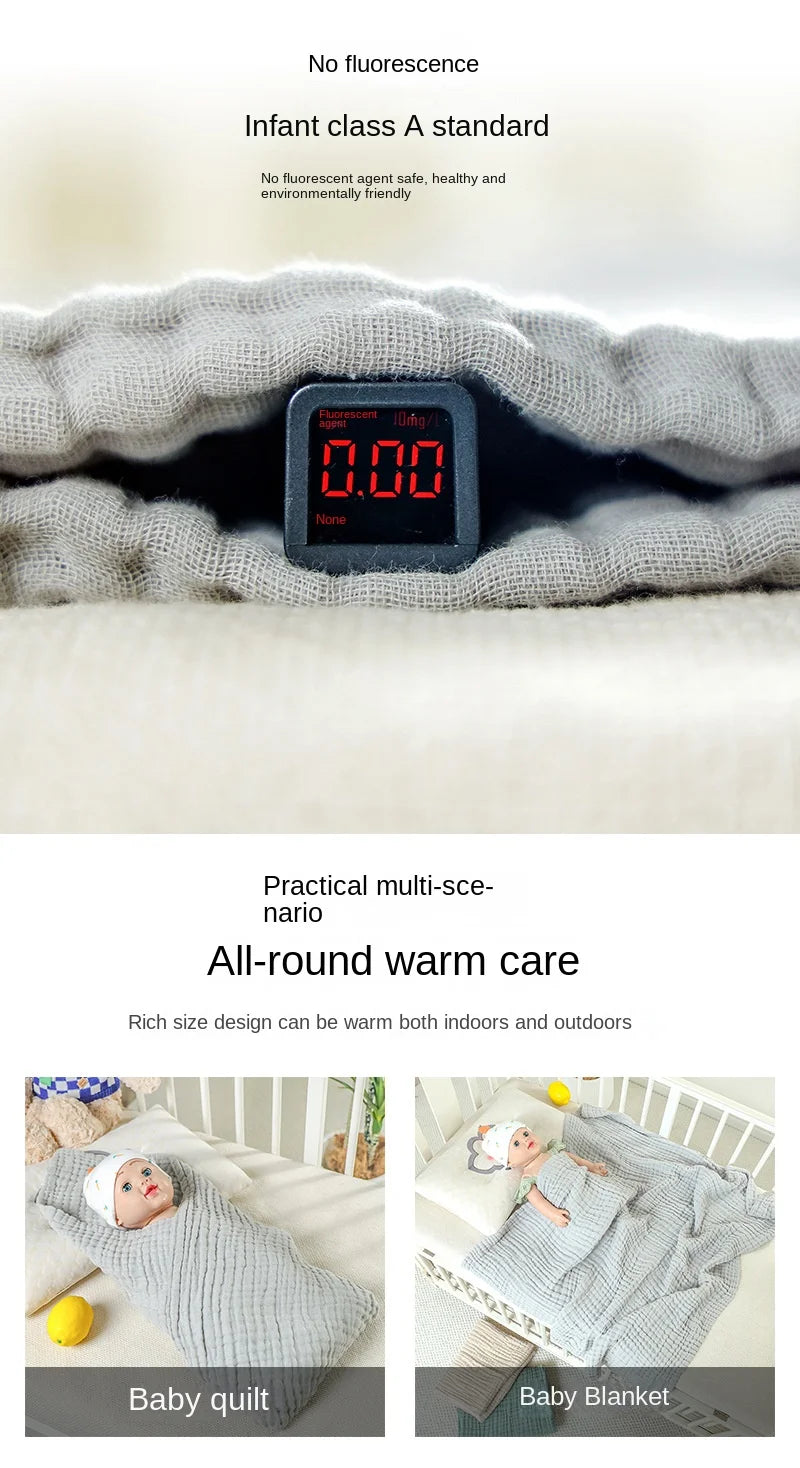 6 Layer Cotton Gauze Baby Blanket Newborn Muslin Baby Bath Towel Soft Swaddle Wrap Stroller Blanket Lange Bedding Items