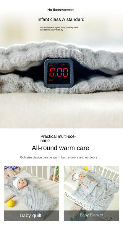 6 Layer Cotton Gauze Baby Blanket Newborn Muslin Baby Bath Towel Soft Swaddle Wrap Stroller Blanket Lange Bedding Items