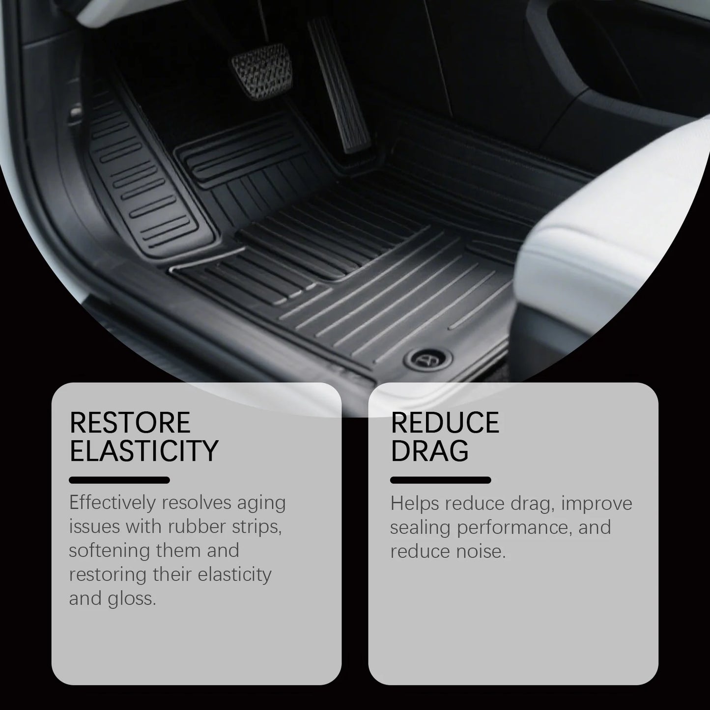 Car Rubber Care Agent–Anti-Aging, Repairs,Restores Black Luster,Resists High & Low Temperatures,Gentle Formula,Non-Corrosive