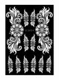 Flower Tattoo Stencil Reusable Henna Template for Hand and Body Henna Tattoo Design for Wedding Festival Party Tattoo Tools