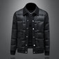Minglu Autumn Winter Single Breasted Men's Jackets High Quality Solid Color White Duck Down Casual Down Male Coats Plus Size 5XL