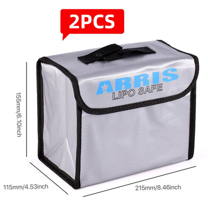 Lipo Guard Safety Bag Fireproof Explosion-Proof Portable Lipo Safety Bag 215*115*155mm for RC FPV Racing Drone Car Battery Safe