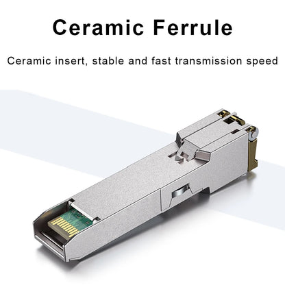 ONTi 2.5G RJ45 SFP Module 2.5Gbps SFP Copper RJ45 SFP Transceiver Module Compatible with Cisco/Mikrotik Ethernet Switch