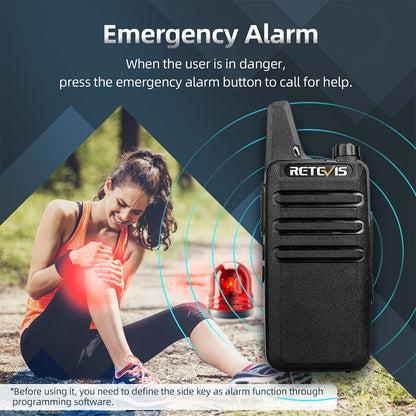 Retevis RT622 Mini Walkie Talkie 4 Pcs Walkie-talkies PMR446 FRS Portable Two Way Radio Communication Radio for Restaurant Hotel