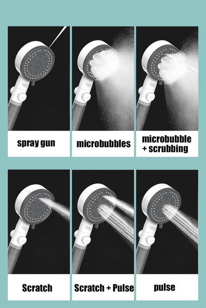 10 Spray Modes Filtered Shower Head High-Pressure Handheld Showerhead Water Saving Fall Resistance Bathroom Shower Nozzle
