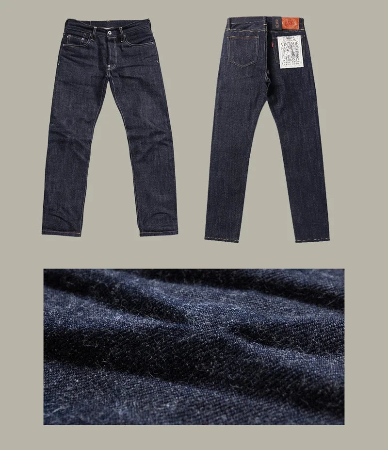 Red Tornado 17oz SD-107 Slim Cut Jeans Selvdege Denim Men's Pants Straight Leg