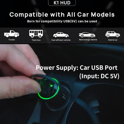 KWHUD HUD Head-up Display Car GPS Digital Speedometer Universal Speed Windshield Projector Plug&Play Auto Electronic Devices